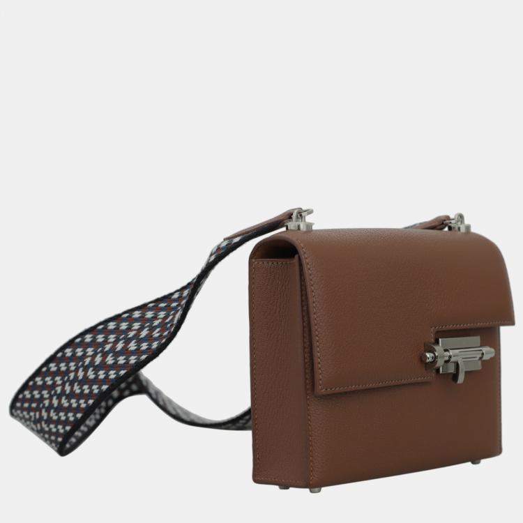 Pre Owned Hermes Brown Leather Verrou Mini Bag