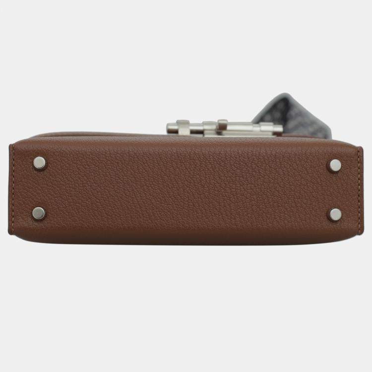 Pre Owned Hermes Brown Leather Verrou Mini Bag