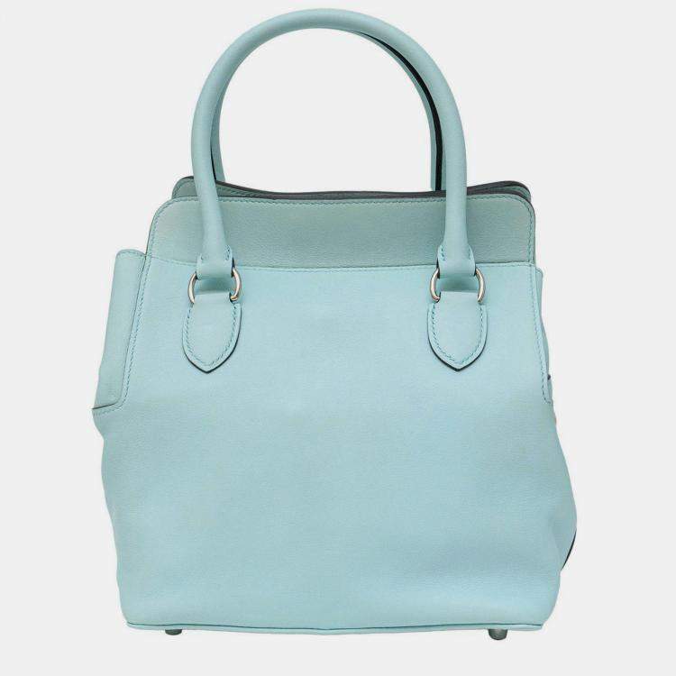 Pre Owned Hermes Bleu Atoll Toolbox 20 Bag