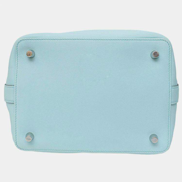 Pre Owned Hermes Bleu Atoll Toolbox 20 Bag