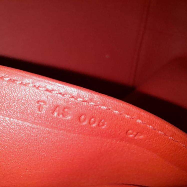 Pre Owned Hermes Red Orange Swift Calfskin Toolbox 26 Bag