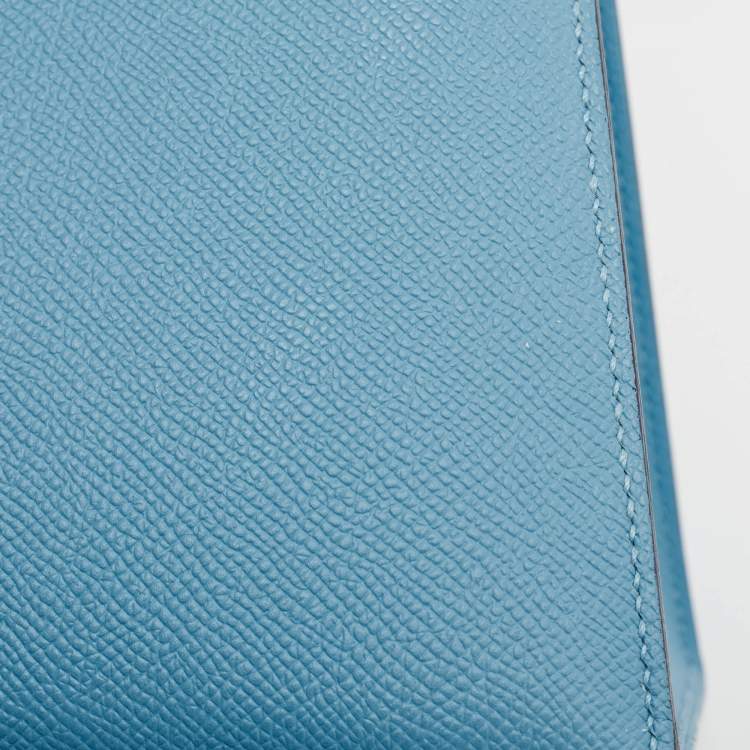 Pre Owned Hermès Blue Du Nord Epsom Leather Gold Finish Kelly Sellier 28 Bag