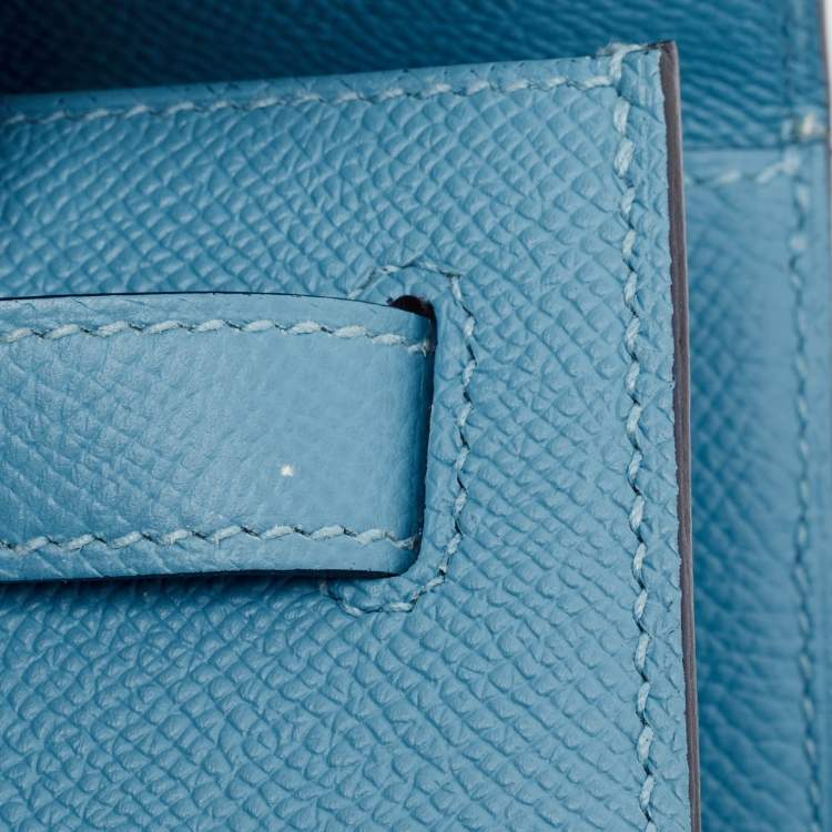 Pre Owned Hermès Blue Du Nord Epsom Leather Gold Finish Kelly Sellier 28 Bag
