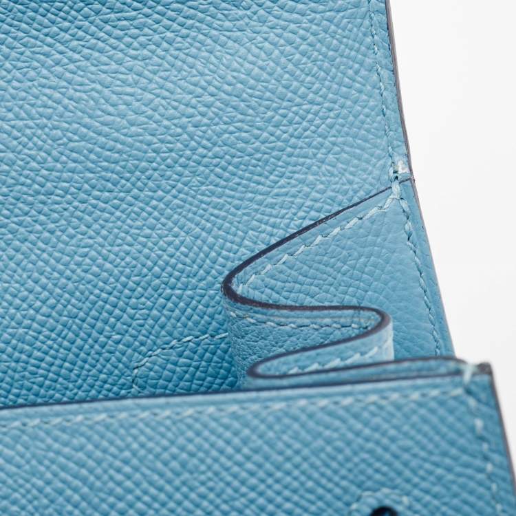 Pre Owned Hermès Blue Du Nord Epsom Leather Gold Finish Kelly Sellier 28 Bag