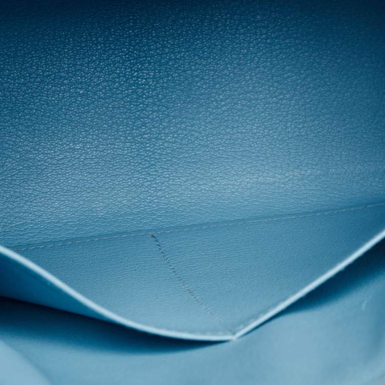 Pre Owned Hermès Blue Du Nord Epsom Leather Gold Finish Kelly Sellier 28 Bag