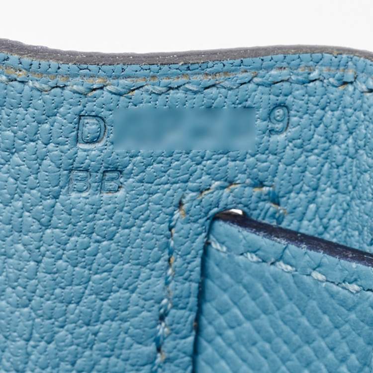 Pre Owned Hermès Blue Du Nord Epsom Leather Gold Finish Kelly Sellier 28 Bag