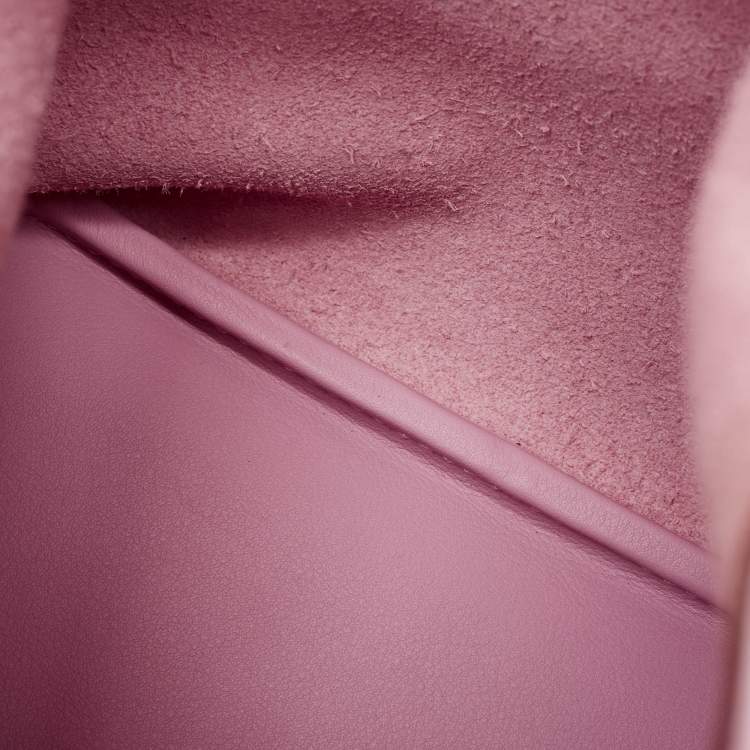 Pre Owned Hermes Rose/Chai/Blanc Swift Leather Lucky Daisy Picotin Lock 18 Bag