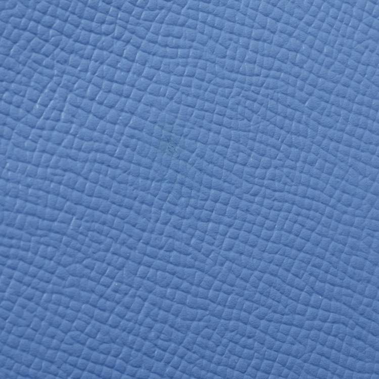 Pre Owned Hermes Blue Paradis Epsom Leather Palladium Hardware Kelly Sellier 35 Bag