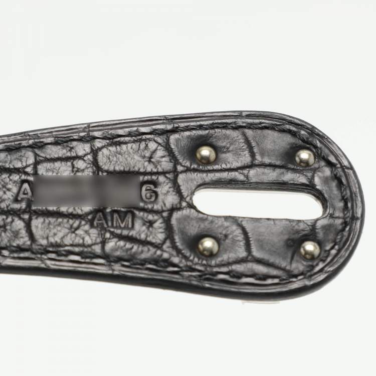 Pre Owned Hermes Black Crocodile Lindy 26 Bag