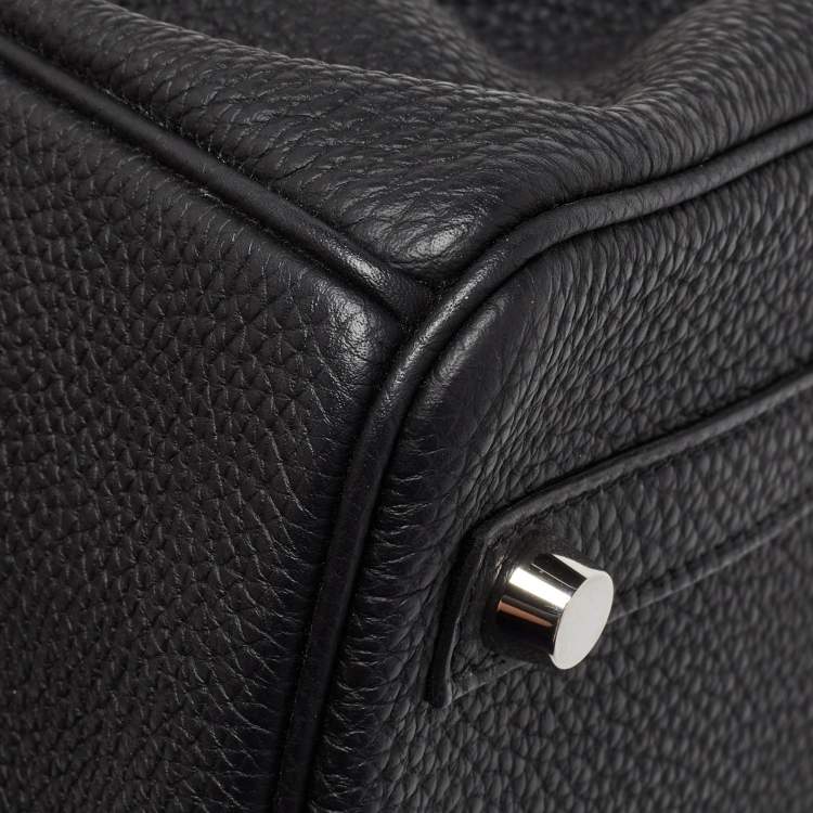 Pre Owned Hermes Black Togo Leather Palladium Finish Birkin 25 Bag