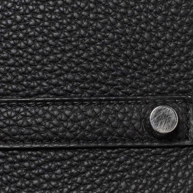 Pre Owned Hermes Black Togo Leather Palladium Finish Birkin 25 Bag