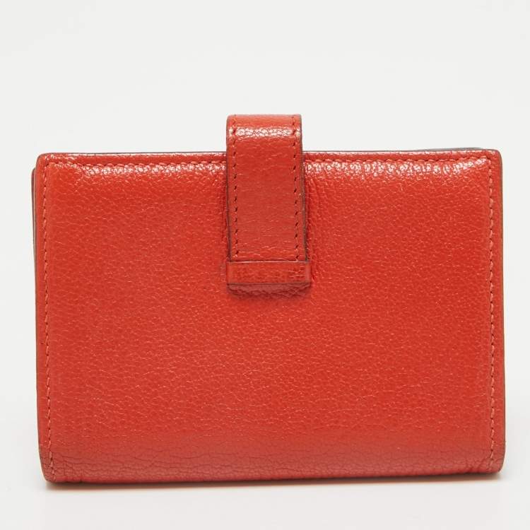 Pre Owned Hermes Capucine Chevre Leather Bearn Card Holder