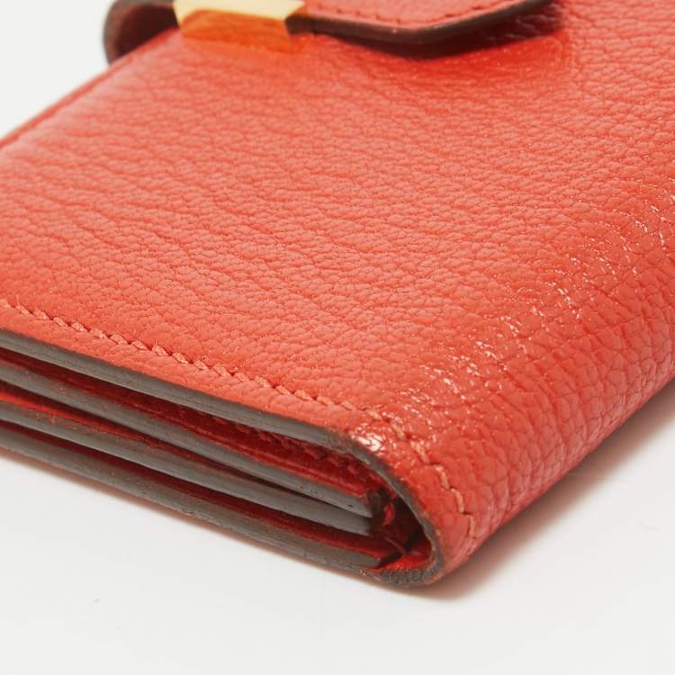 Pre Owned Hermes Capucine Chevre Leather Bearn Card Holder