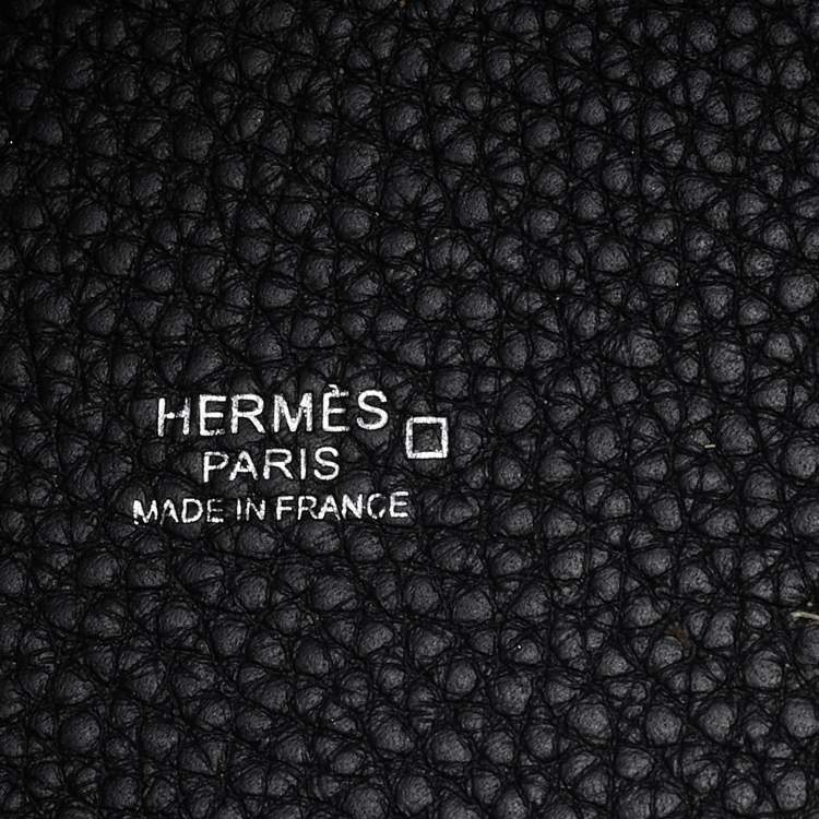 Pre Owned Hermes Noir Taurillon Clemence Leather and Alligator Touch Picotin Lock 18 Bag
