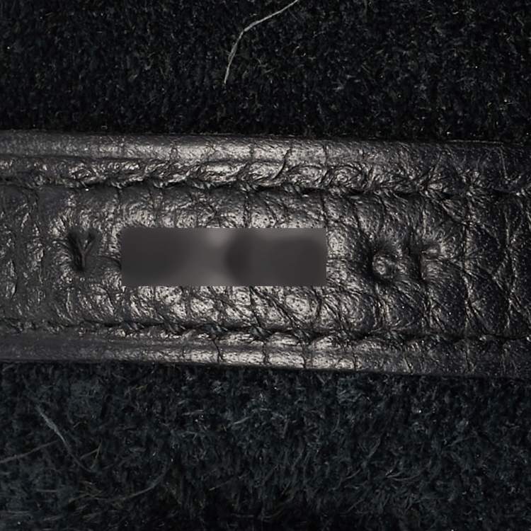 Pre Owned Hermes Noir Taurillon Clemence Leather and Alligator Touch Picotin Lock 18 Bag