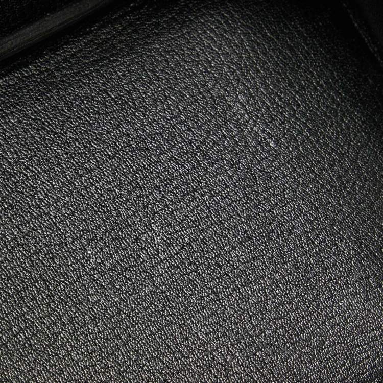 Pre Owned Hermes Noir Togo Leather Palladium Finish Birkin 30 Bag