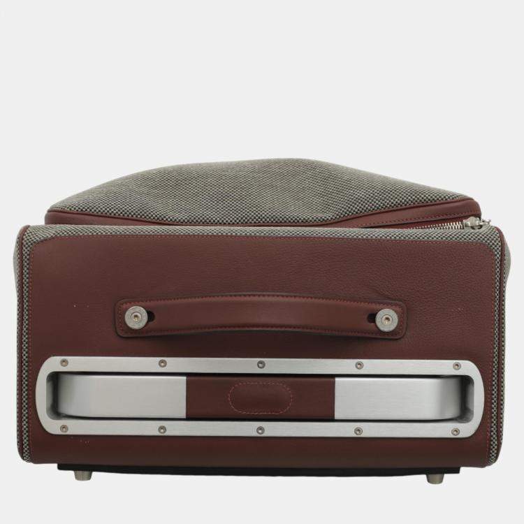 Pre Owned Hermes Grey/Brown Caleche Express Luggage