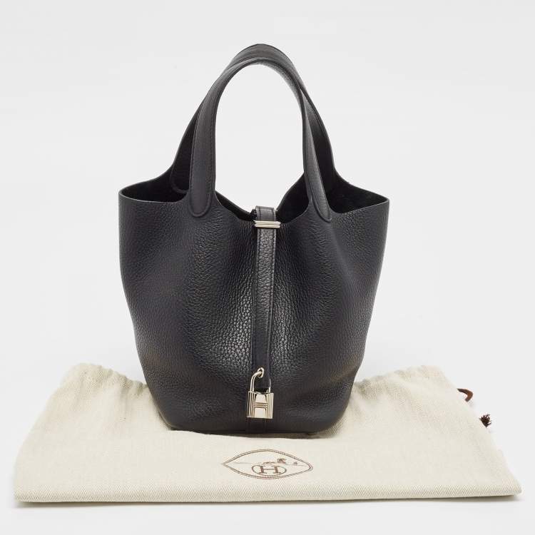 Pre Owned Hermes Black Togo Leather Picotin Lock 18 Bag