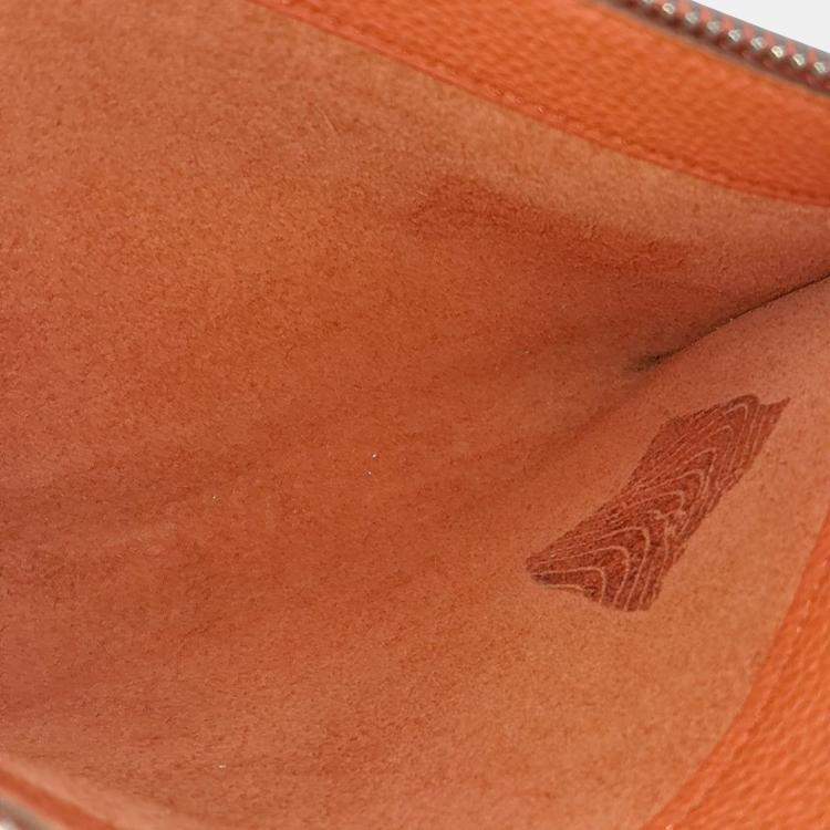 Pre Owned Hermes Orange Bazaar Clutch Bag