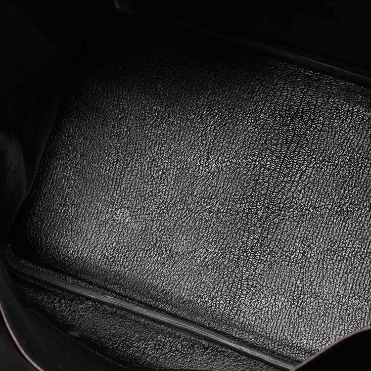 Pre Owned Hermes Noir Togo Leather Palladium Finish Birkin 35 Bag 