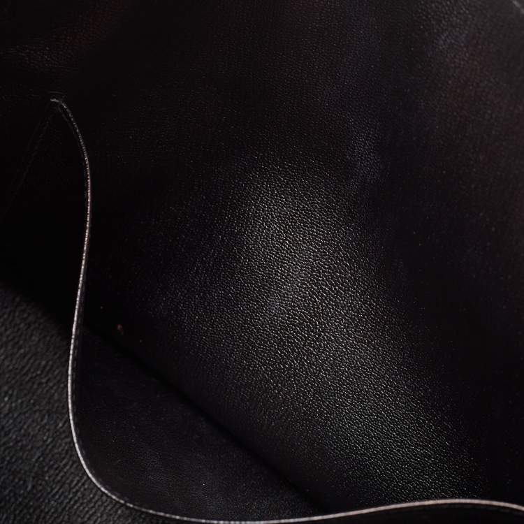 Pre Owned Hermes Noir Togo Leather Palladium Finish Birkin 35 Bag 