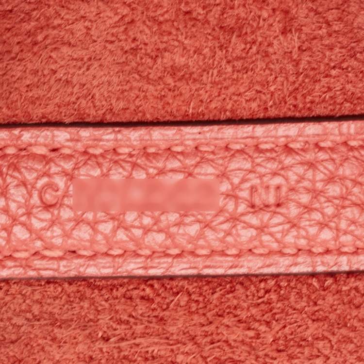 Pre Owned Hermes Rouge Pivoine Taurillon Clemence Leather Picotin Lock 18 Bag