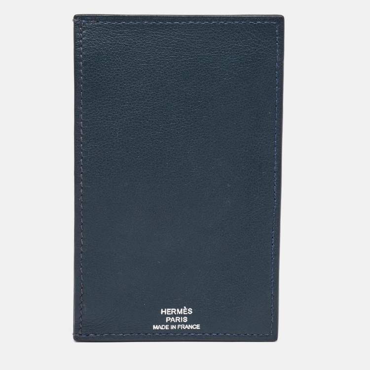 Pre Owned Hermès Vert Cypres/Vert Amande/Blanc Evercolor/Chevre Mysore/Swift Leather Les Petits Chevaux Card Case