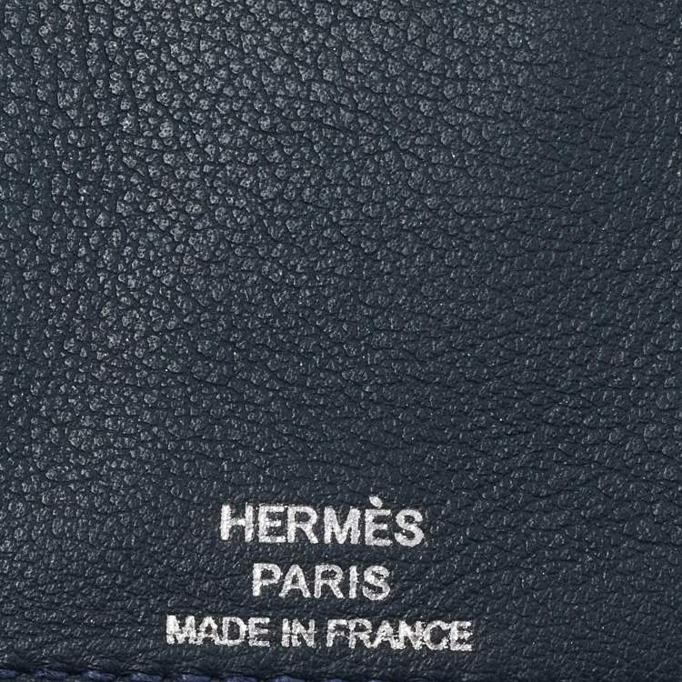 Pre Owned Hermès Vert Cypres/Vert Amande/Blanc Evercolor/Chevre Mysore/Swift Leather Les Petits Chevaux Card Case