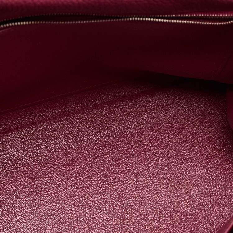 Pre Owned Hermes Tosca Taurillon Clemence Leather Palladium Finish Kelly Retourne 35 Bag