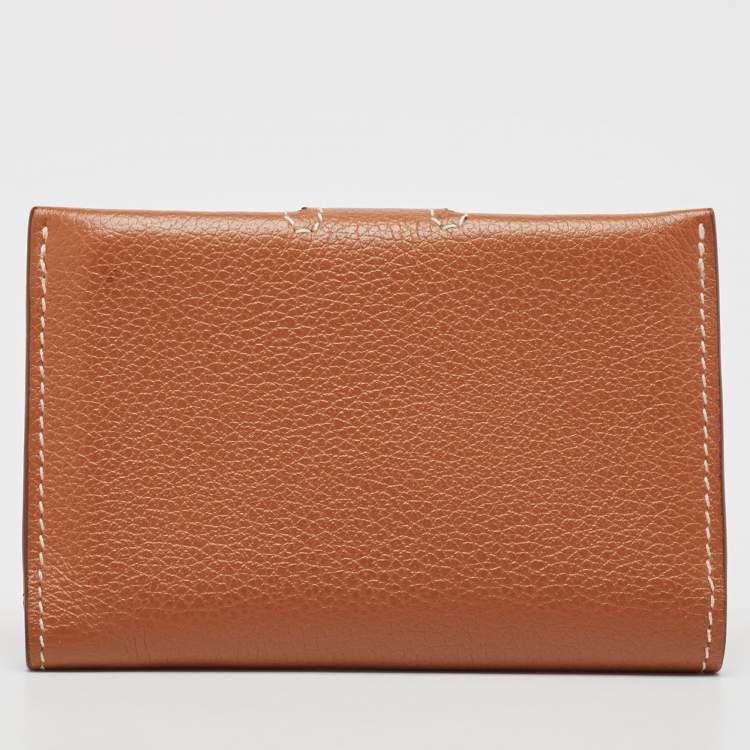 Pre Owned Hermès Gold Evercolor Leather R.M.S Card Holder