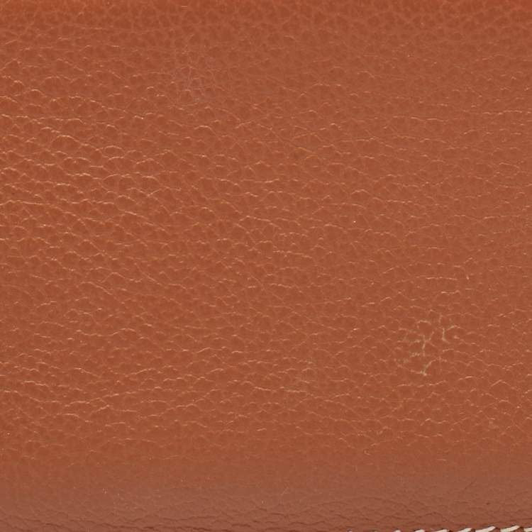 Pre Owned Hermes Gold Evercolor Leather H Sellier Card Holder