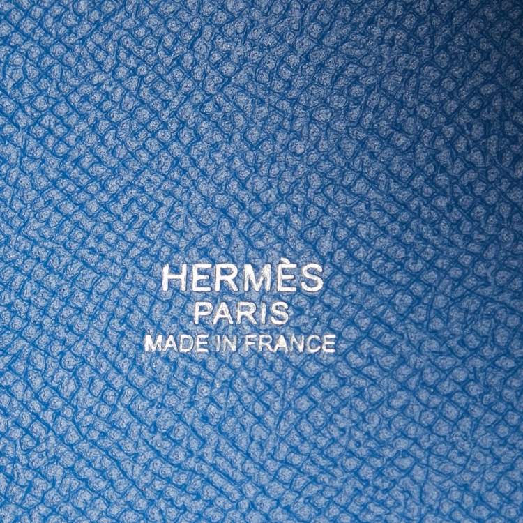 Pre Owned Hermes Bleu Zellige/Bleu Encre/Rouge Epsom Leather Picotin Lock Tressage 18 Bag