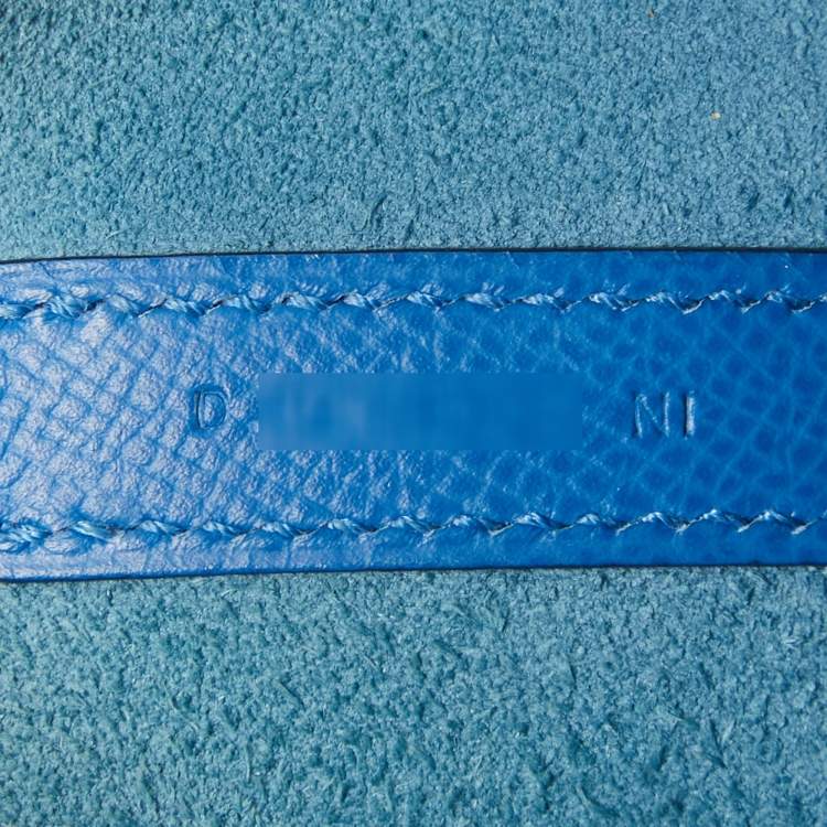Pre Owned Hermes Bleu Zellige/Bleu Encre/Rouge Epsom Leather Picotin Lock Tressage 18 Bag