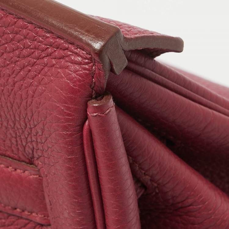 Pre Owned Hermes Rubis Togo Leather Gold Finish Birkin 35 Bag