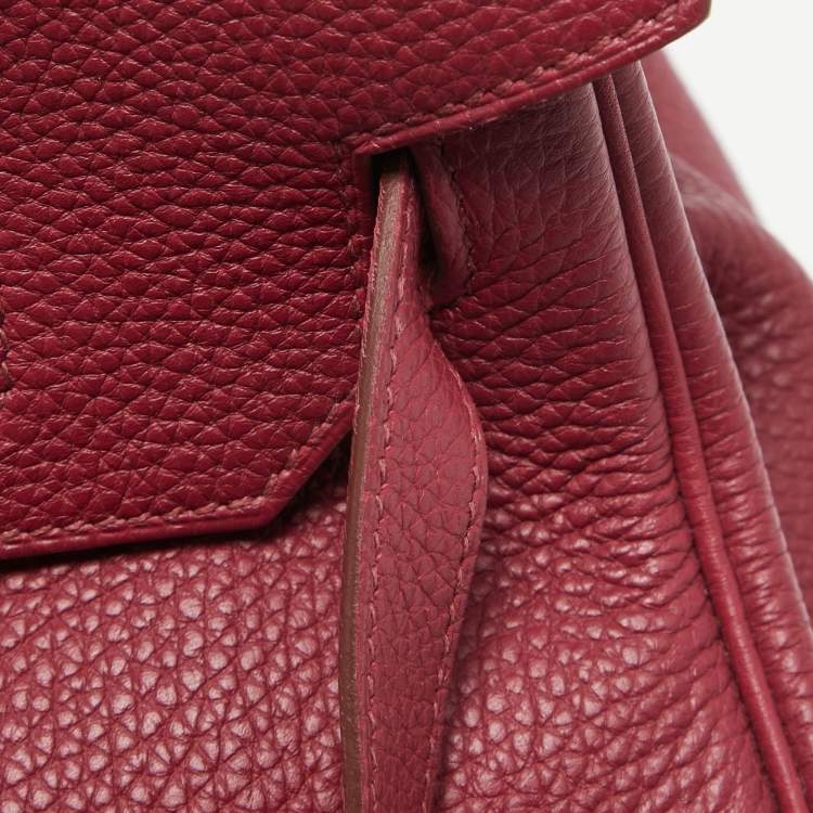 Pre Owned Hermes Rubis Togo Leather Gold Finish Birkin 35 Bag