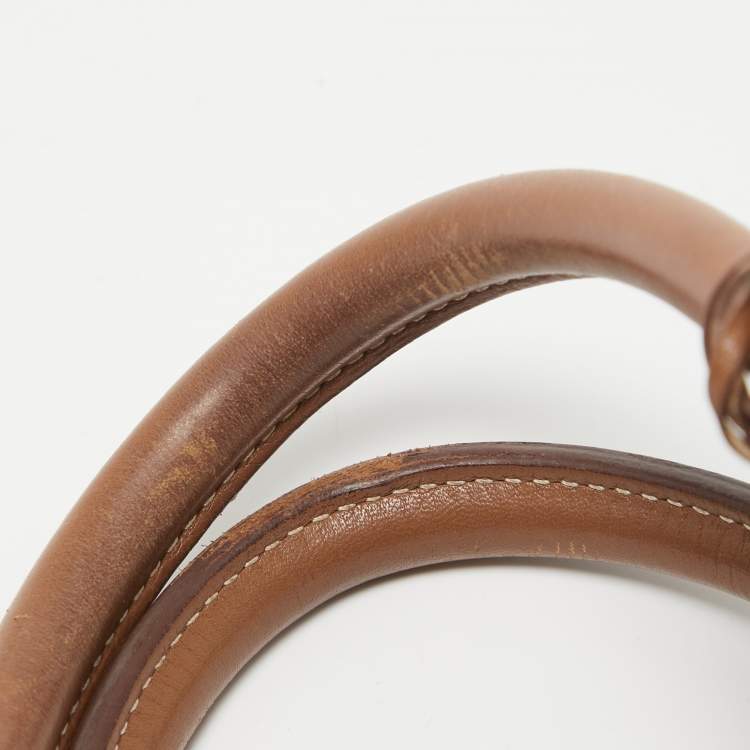 Pre Owned Hermes Gold Taurillon Clemence Leather Gold Finish Birkin 35 Bag