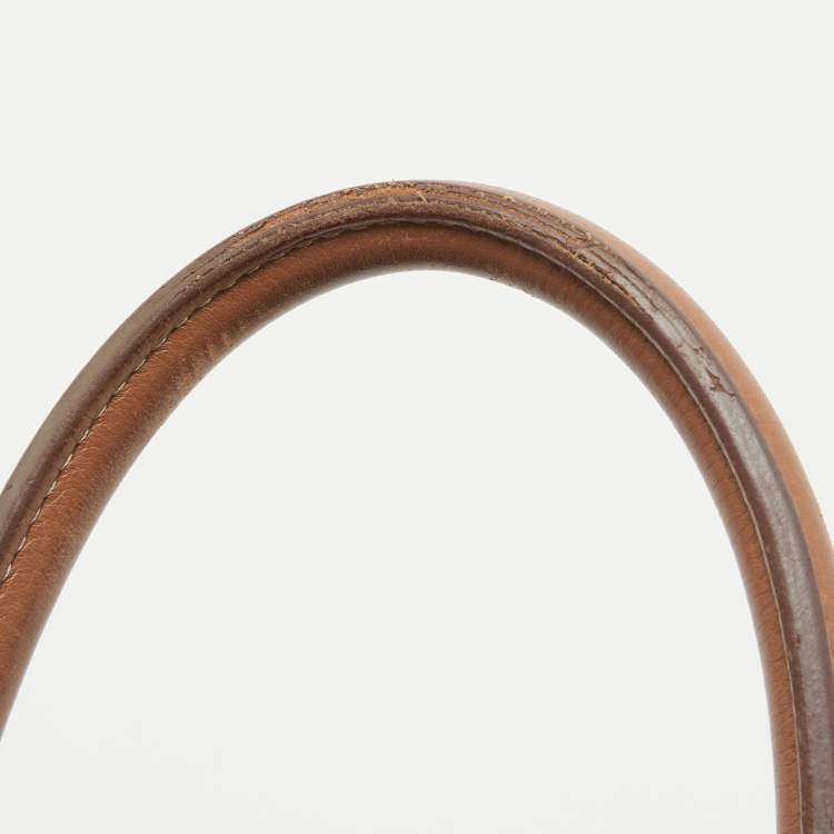 Pre Owned Hermes Gold Taurillon Clemence Leather Gold Finish Birkin 35 Bag