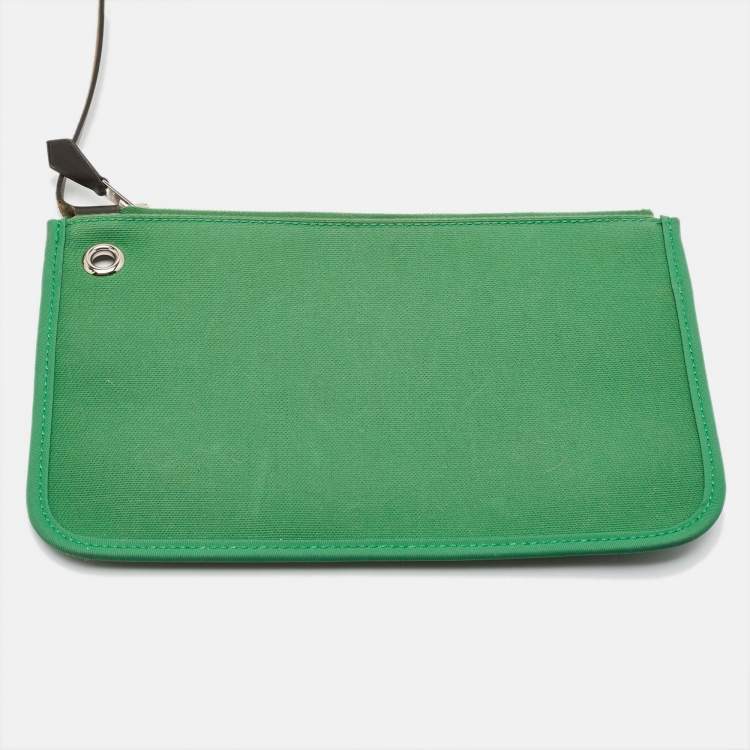 Pre Owned Hermes Bambou/Kaki Toile and Vache Hunter Herbag Zip 31 Bag