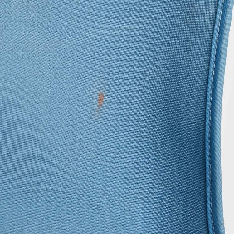 Pre Owned Hermes Bleu Izmir/Natural Toile and Vache Hunter Herbag Zip 31 Bag