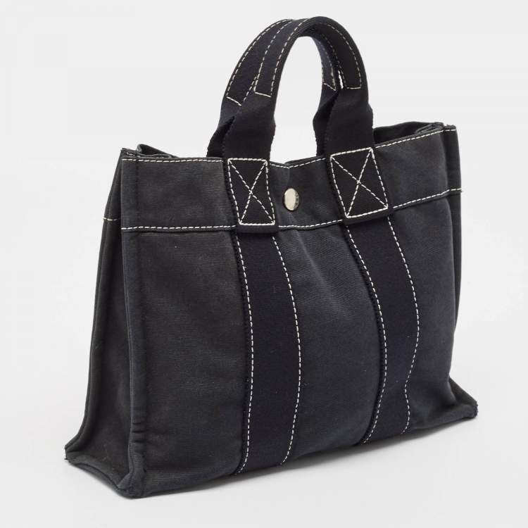 Pre Owned Hermès Black Canvas Fourre Tout PM Bag