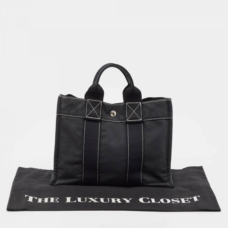 Pre Owned Hermès Black Canvas Fourre Tout PM Bag