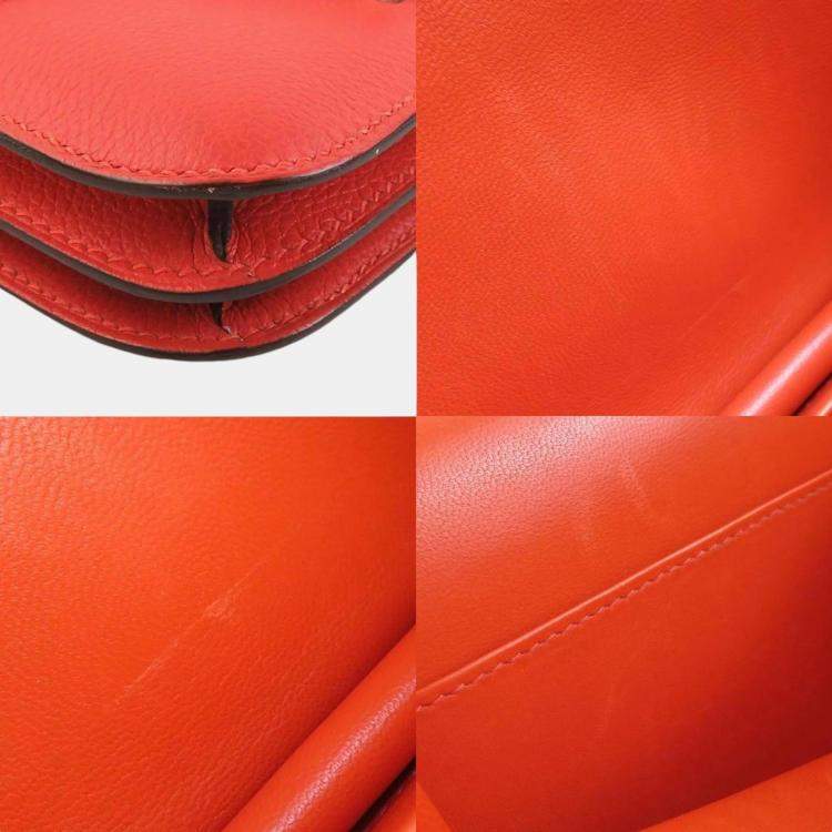 Pre Owned Hermes Evercolor Capucines Silver Constance 3 Shoulder Bag