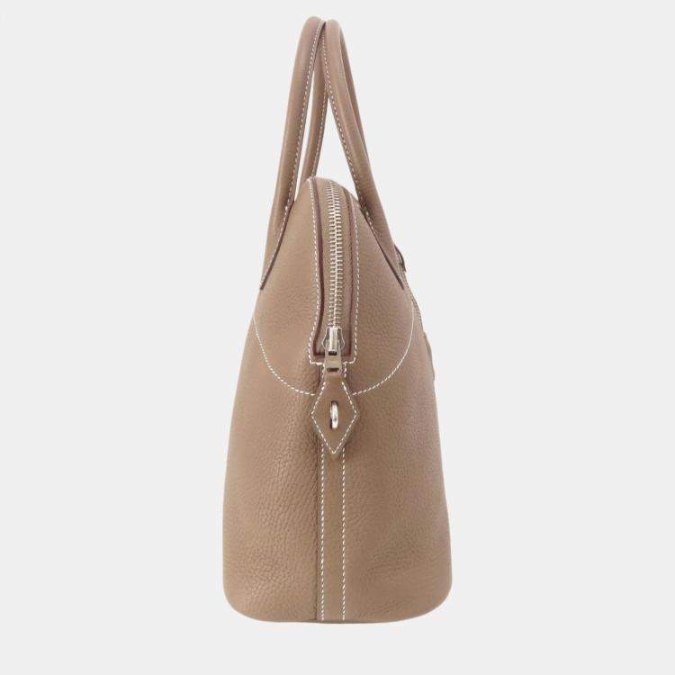 Pre Owned Hermes Taurillon Bolide 31 Etoupe Handbag