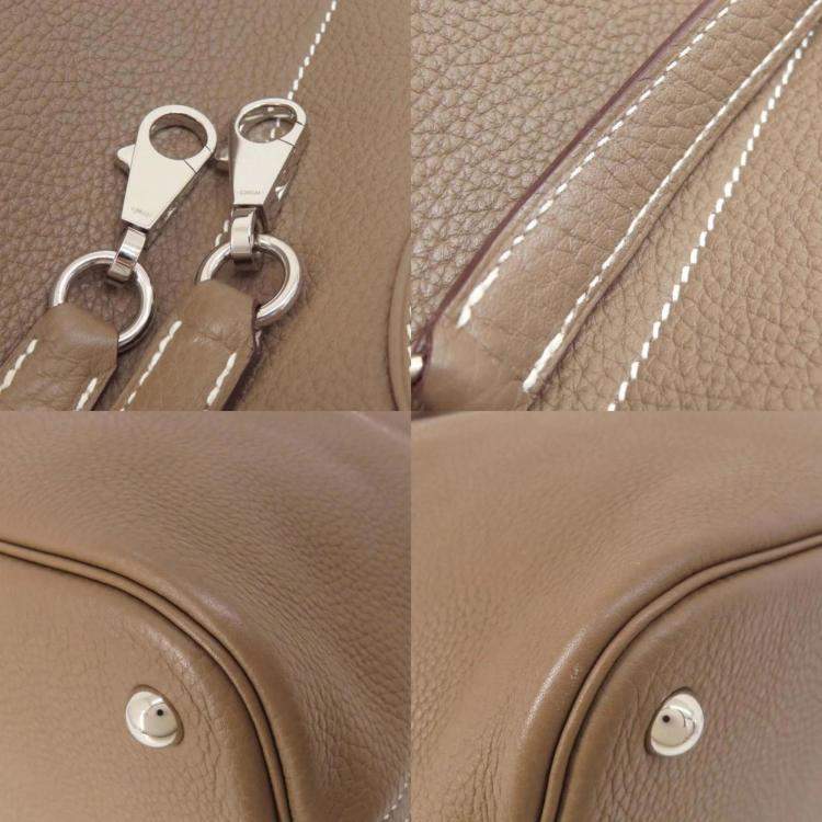 Pre Owned Hermes Taurillon Bolide 31 Etoupe Handbag