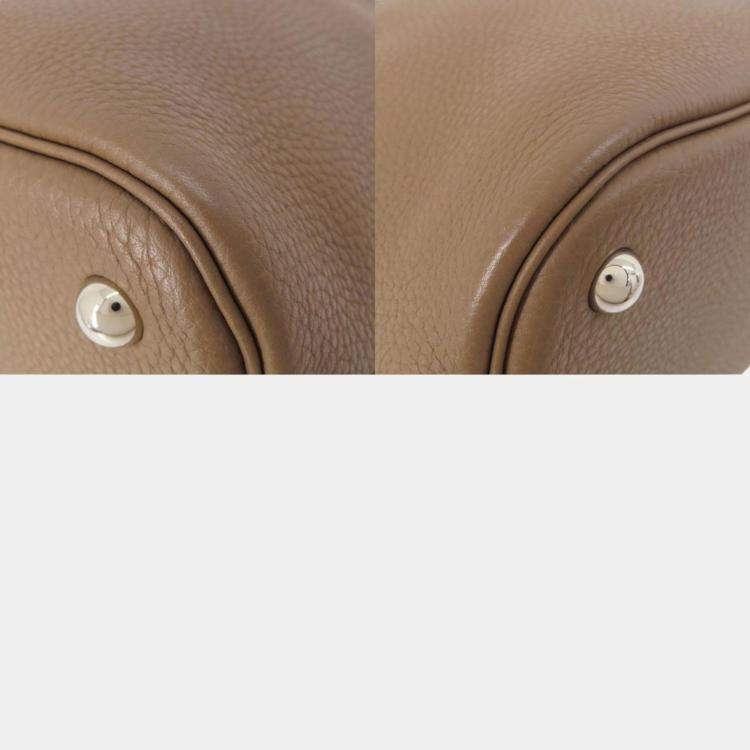Pre Owned Hermes Taurillon Bolide 31 Etoupe Handbag