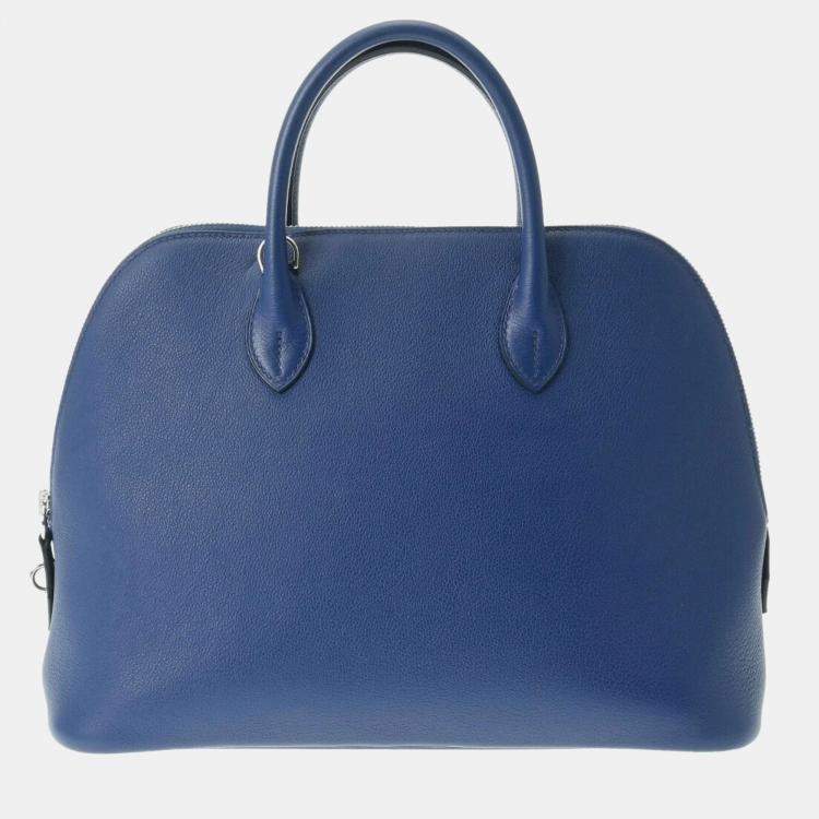 Hermes Blue Saphir Evercolor Bolide 1923 30 Handbag