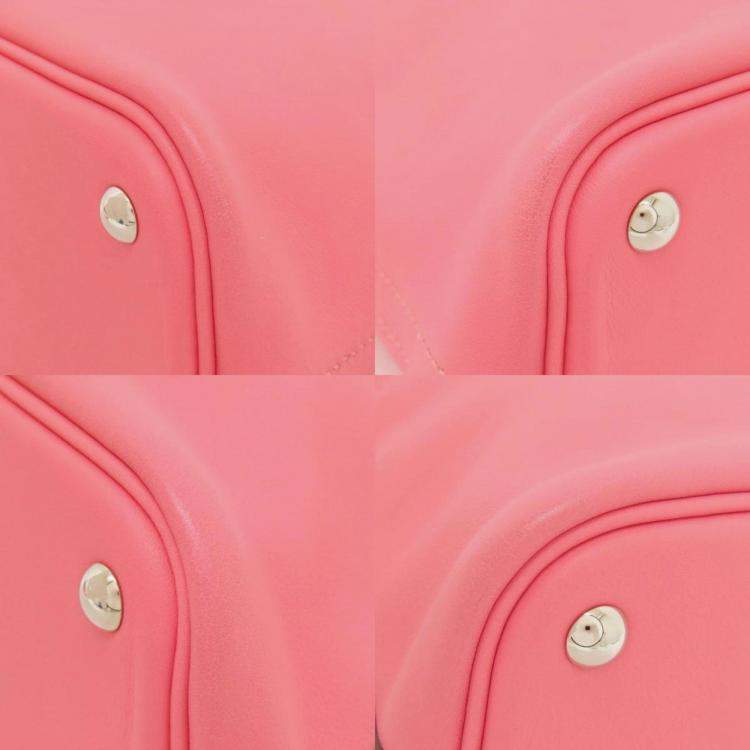 Pre Owned Hermes Pink Swift Bolide 27 Handbag