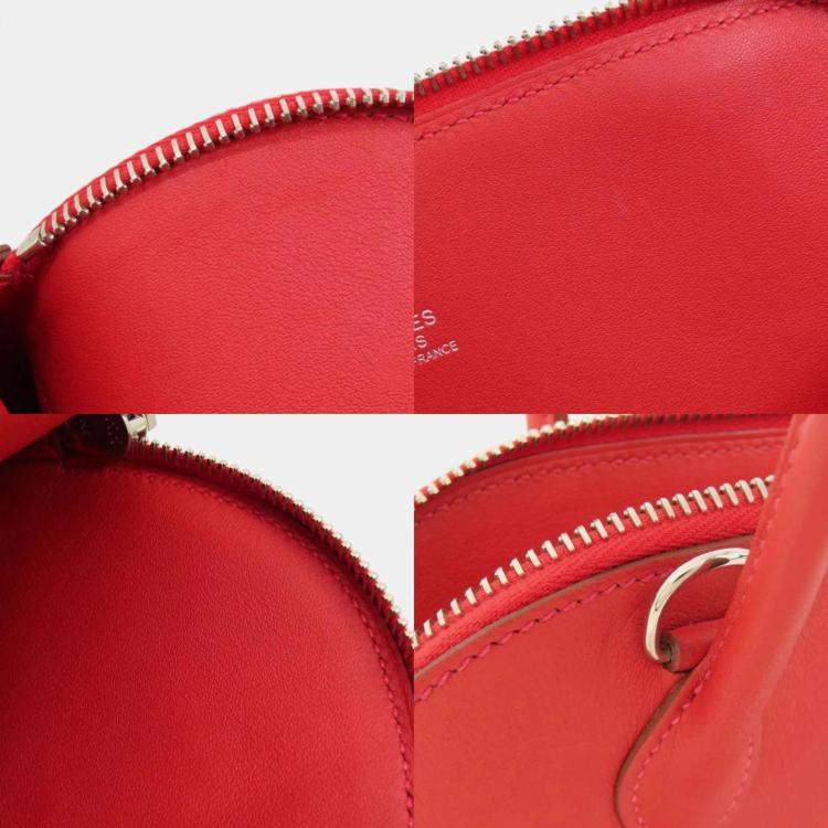 Pre Owned Hermes Red Swift Bolide 27 Handbag