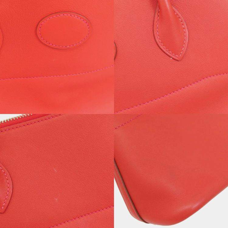 Pre Owned Hermes Red Swift Bolide 27 Handbag
