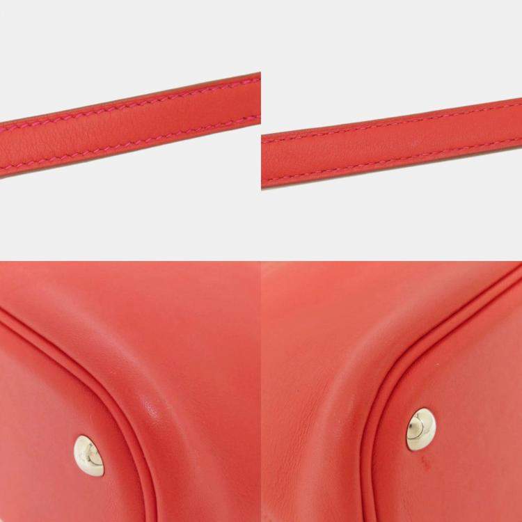 Pre Owned Hermes Red Swift Bolide 27 Handbag